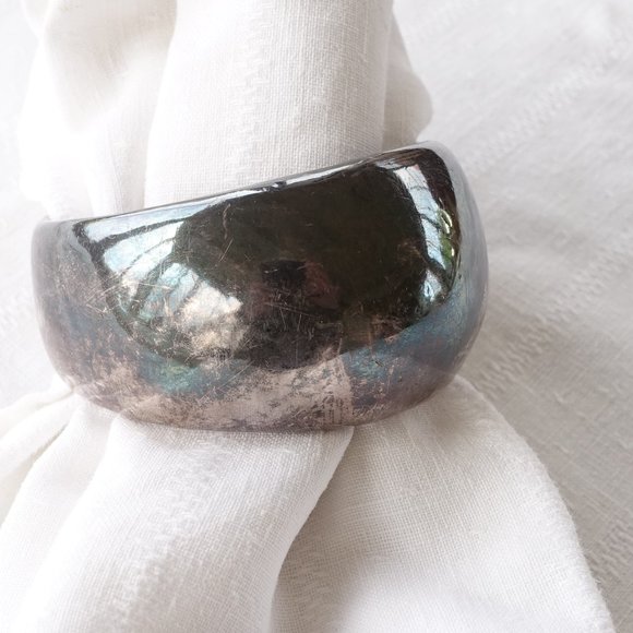 David Varsano 79g Chunky Sterling Electroform Bracelet 60s Mod - Picture 4 of 15